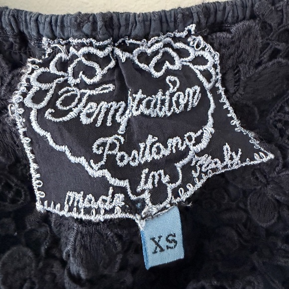 EUC - Temptation Positano Sondrio Navy Lace Off-Shoulder Dress (XS) - Picture 5 of 8